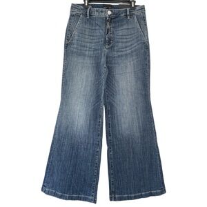 WHBM extra high-rise Women's ventura vintage Wide-Leg Jeans size 14